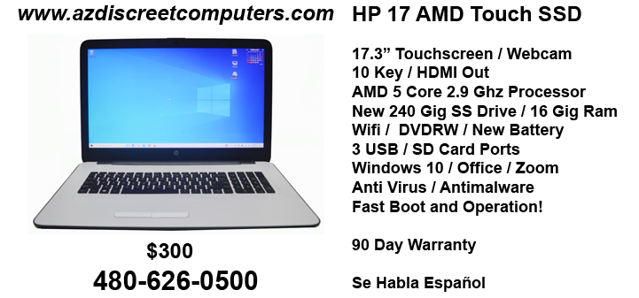 HP 17 AMD Touch SSD